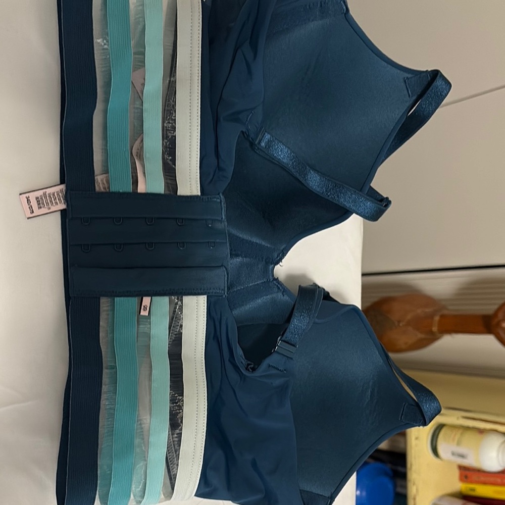 Victoria's Secret Navy and Aqua Striped Bra - Picture 3 of 7